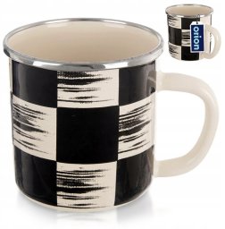 Kubek Emaliowany Nierdzewny Dekoracyjny Indukcja Gaz ORION 400 ml