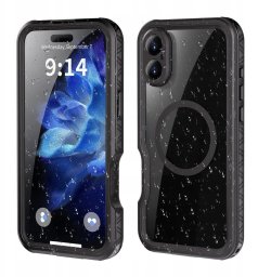 Futerał wodoodporny SHELLBOX GT kompatybilny z MagSafe do IPHONE 16 Plus czarny