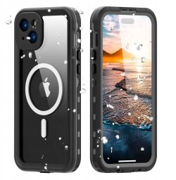 Futerał wodoodporny SHELLBOX DOT kompatybilny z MagSafe do IPHONE 15 Plus czarny