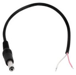 POWER PLUG DC 2.1X5.5MM +15CM WIRE