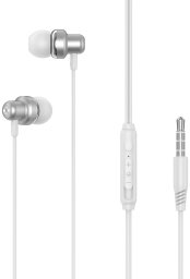 XO SŁUCHAWKI PRZEWODOWE EP38 JACK 3,5mm DOUSZNE SREBRNE