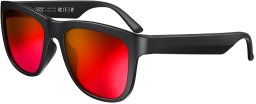 XO OKULARY PRZECIWSŁONECZNE Bluetooth E6 UV400 CZARNO-CZERWONE