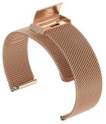 Regulowany pasek ze stali nierdzewnej do zegarka/smartwatch 22mm, ROSE GOLD