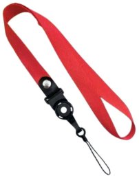 Uniwersalna smycz na szyję do telefonu Buckle-03 52cm, RED / CZERWONY