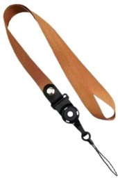 Uniwersalna smycz na szyję do telefonu Buckle-03 52cm, BROWN / BRĄZOWY
