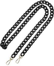 Uniwersalna smycz do telefonu / na ramię Chain-09, BLACK / CZARNY