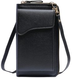 Torebka / saszetka na telefon z funkcją portfela, (18*11*5cm), BLACK / CZARNY