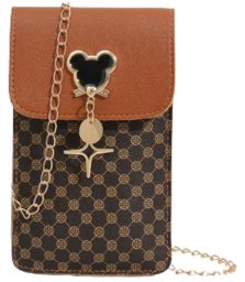 Torebka / saszetka na telefon Mouse 19*12*2cm, BROWN / BRĄZOWY