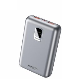 Yesido Powerbank YP47 20 000 mAh 22.5W + PD20W, LED, SILVER / SREBRNY
