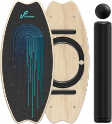 Sportneer deska do balansowania drewniana HQ-B23-A surfingowa równowagowa