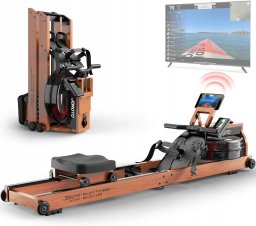 Wioślarz treningowy JOROTO MR280PRO wodny dębowy składany 150kg nowy