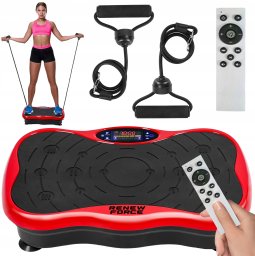 QIKtech PLATFORMA WIBRACYJNA Masażer Trening Całego Ciała Wyszczuplająca Wibrująca Czerwony