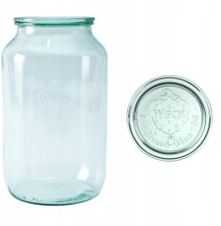Słoik cylindryczny 3000 ml z pokrywką - op. 4 szt