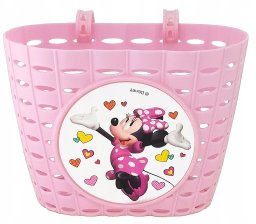 Koszyk rowerowy Disney Minnie Girl Plastik na przód różowy