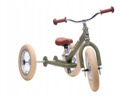 Pierwszy rowerek trójkołowy dziecięcy biegowy 2w1 zielony matowy Trybike