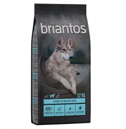 Sucha karma Briantos Adult, łosoś z ziemniakami, bez zbóż 2x12kg