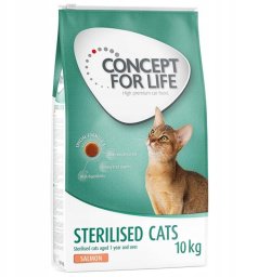 Sucha karma dla kota Concept for Life Sterilised łosoś 10 kg