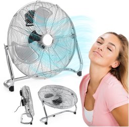 Wiatrak podłogowy stojący wentylator 120W TYBER silver