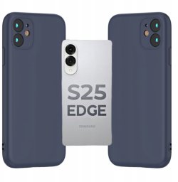 NAKŁADKA SILICON CASE DO SAMSUNG GALAXY S25 EDGE CIEMNONIEBIESKA