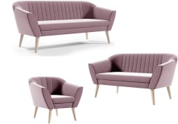 Zestaw Skandynawski , komplet wypoczynkowy KAYA 3+2+1 riviera 62