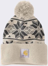Czapka Carhartt Knit Pom Jacquard Beanie Oat Milk