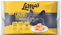 CAT FOOD LAMURR POUNCH CHICKEN 4X100G