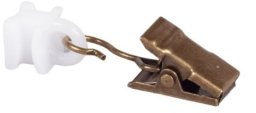 Domoletti PLAST. SLIDER WITH GOLD METAL CLIP. 30PC