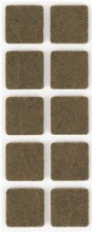 FELT PADS D20X20 BROWN 10PCS
