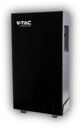 Magazyn Bank Energii V-TAC Czarny Szklany Front 10.24kWh 200Ah/51.2V 10240Wh LiFePO4 BMS VT-10240B 10 Lat Gwarancji
