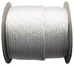 BRAIDED POLYAMIDE ROPE WHITE 10MM 10M