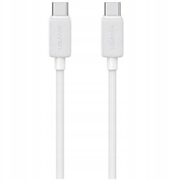 Kabel USB Usams USB-C - USB-C 1 m Biały