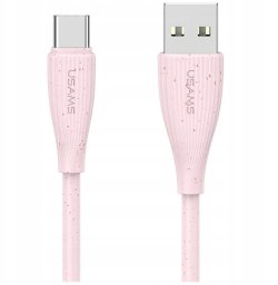 Kabel USB Usams USB-A - USB-C 1 m Różowy