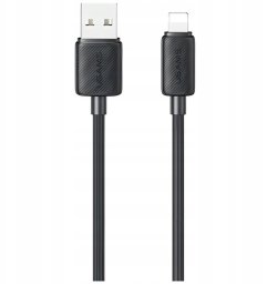 Kabel USB Usams USB-A - Lightning 1 m Czarny