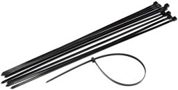 CABLE TIES 7.5X370MM 100PCS BLACK