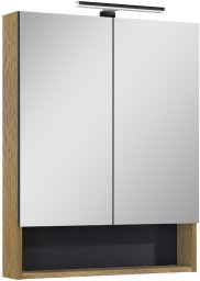 CAB MIRROR DECO 60 HAMILTON OAK LIGHT