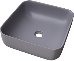 WASHBASIN CATANIA 385X385X140 MATT GREY
