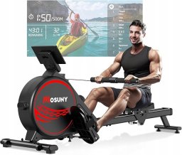 MOSUNY Magnetyczny wioślarz z 16 poziomami oporu max obciążenie do 160 kg
