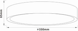 Ceiling LED lamp BRILLIANT SLIMLINE, 24 W, 3000 K, 2400 lm, black, O 33 x 6.5 cm