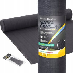 SIATKA CIENIUJĄCA 95% MASKUJĄCA 1x25m OSŁONA NA PŁOT OGRODZENIE ANTRACYT +UV