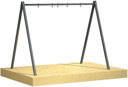 STELAŻ METALOWY DWUSTANOWISKOWY UNDERFIT - HUŚTAWKI, BOCIANIE GNIAZDO, HAMAK
