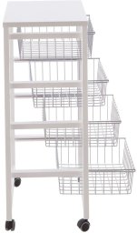 Biały wózek kuchenny GINGERONE 83x46 cm  funkcjonalny mebel pomocniczy Arredamenti