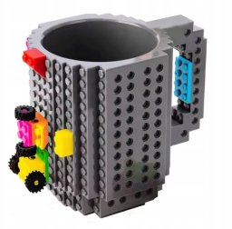 Kubek Klockowy + Klocki - 350ml - kolor szary
