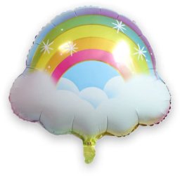 Balon Foliowy Tęcza Chmurka Urodziny Birthday Kolorowe Party