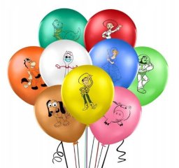 Balon Klasyczny z Nadrukiem na URODZINY - TOY STORY - 12 szt