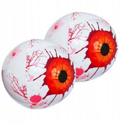 Balon krwawe gałki oczne / Party Horror / balony Halloween / 50cm / 2 szt