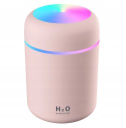 Dyfuzor zapachowy Grajlandia Nawilżacz Powietrza na USB 300ml - DYFUZOR LED - różowy