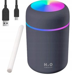 Dyfuzor zapachowy Grajlandia Nawilżacz Powietrza na USB 300ml - DYFUZOR LED - szary