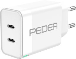 PEDEA Schnellladegerät Dual PD 40 Watt USB Typ C/C, weiß