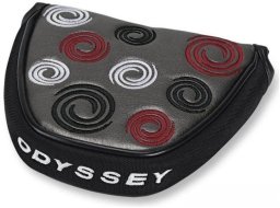 Pokrowiec, headcover Odyssey na puttera Malet, srebrny Swirl