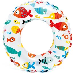 Koło dmuchane do pływania z nadrukiem o średnicy 51 cm INTEX 59230 RYBKI